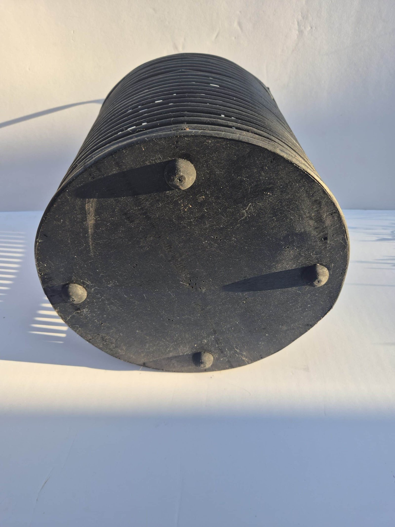 Lanterne osier noir déco jardin terrasse Lanterne cage noire Zen - Lampion déco de jardin ou intérieur - Bougie - Lampion cylindrique osier - Osier noir et anse pour suspension