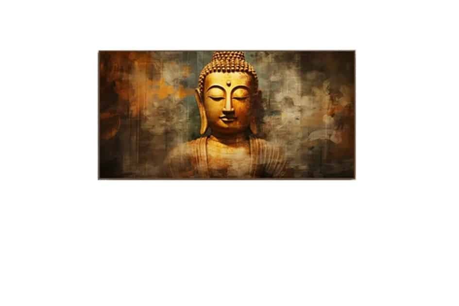 Affiche murale de Bouddha méditation sérénité Tableau Bouddha - Affiche méditative - Déco murale relaxante - Déco d'intérieur feng shui - Déco zen - Cadeau paix