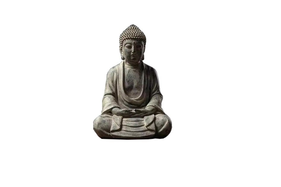 Statue Bouddha assis méditation mains liées Statue Bouddha - Figurine méditation - Objet décoratif - Décoration d'intérieur - Déco Zen - Maison feng shui - Cadeau paix et bonheur