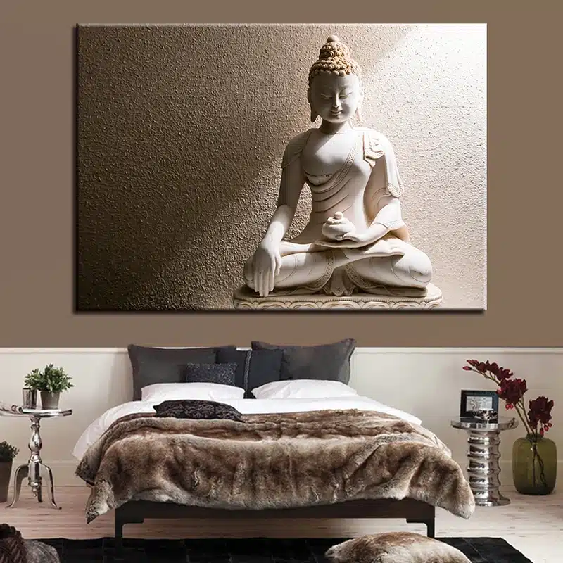 Affiche murale de Bouddha bol méditation sérénité Tableau Bouddha - Affiche méditative - Déco murale relaxante - Déco d'intérieur feng shui - Déco zen - Cadeau paix