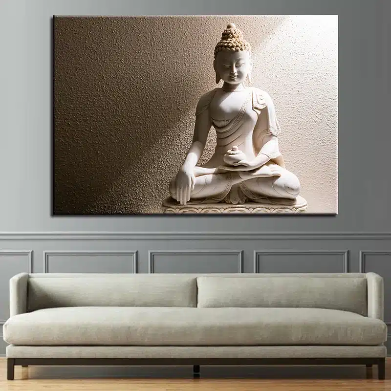 Affiche murale de Bouddha bol méditation sérénité Tableau Bouddha - Affiche méditative - Déco murale relaxante - Déco d'intérieur feng shui - Déco zen - Cadeau paix