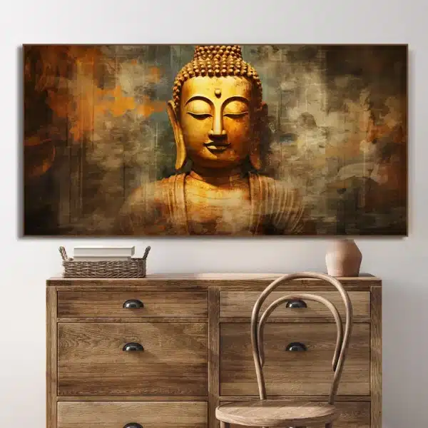 Tableau Bouddha - Affiche méditative - Déco murale relaxante - Déco d'intérieur feng shui - Déco zen - Cadeau paix