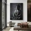 Tableau Bouddha - Affiche méditative - Déco murale relaxante - Déco d'intérieur feng shui - Déco zen - Cadeau paix