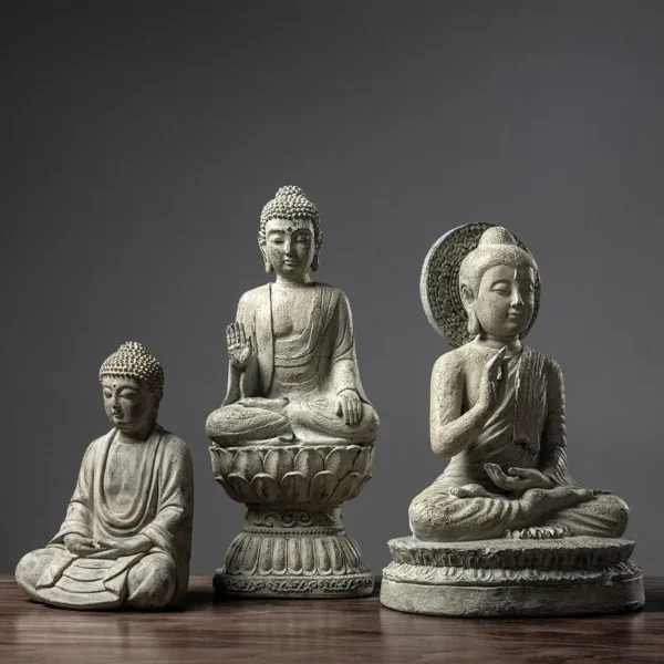 Statue Bouddha - Figurine méditation - Objet décoratif - Décoration d'intérieur - Déco Zen - Maison feng shui - Cadeau paix et bonheur