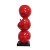 Sculpture BIG pommes déco résine rouge Sculpture 3 Pommes rouges - Pommes décoratives - Objet décoratif Pommes nature - Décoration d'intérieur - Objet d'art en résine - Sculpture ornement - Déco fruitée - Maison feng shui - Cadeau déco