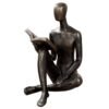 Homme et livre statue - Homme et livre décoratif - Objet décoratif Homme et lecture - Décoration d'intérieur Homme et livre - Objet d'art en résine - Sculpture ornement - Déco zen - Maison feng shui - Cadeau déco