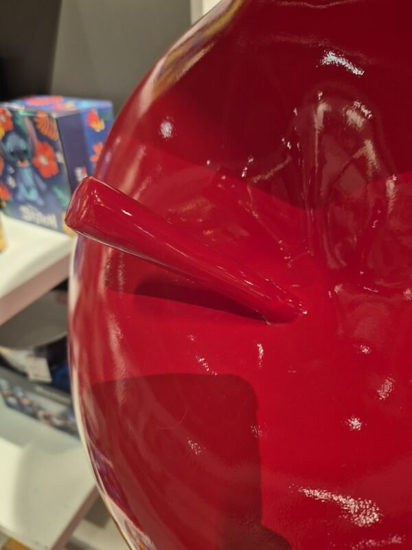 Sculpture pommes rouges déco empilées design rouge résine (2)