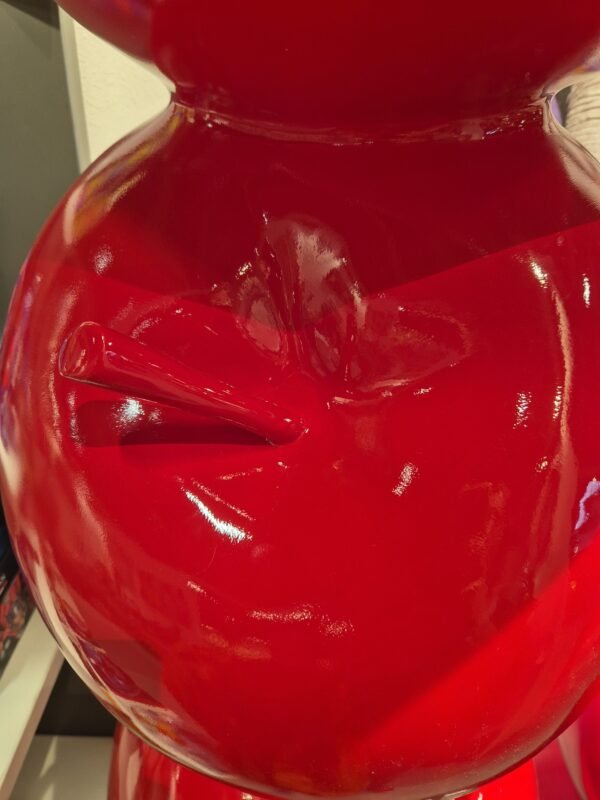 Sculpture pommes rouges déco empilées design rouge résine (3)