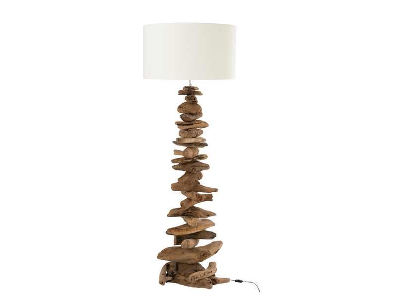 Lampe et Abat Jour Bois Flotté Naturel Blanc Large déco Lampe et Abat Jour Bois Flotté Naturel Blanc Large déco