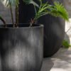 Set 3 Vases Ronds Ceramique Haut Noir Plantes déco intérieur (5)