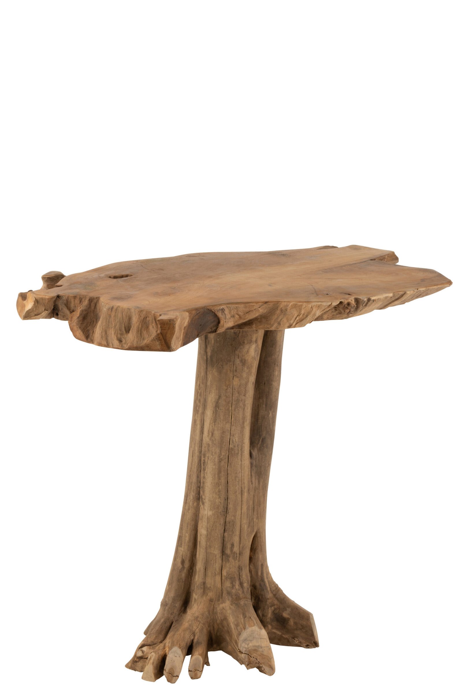 Table bois racine teck naturel - déco nature - Table de salon design - Table Bois bord irrégulier - Table pied tronc arbre