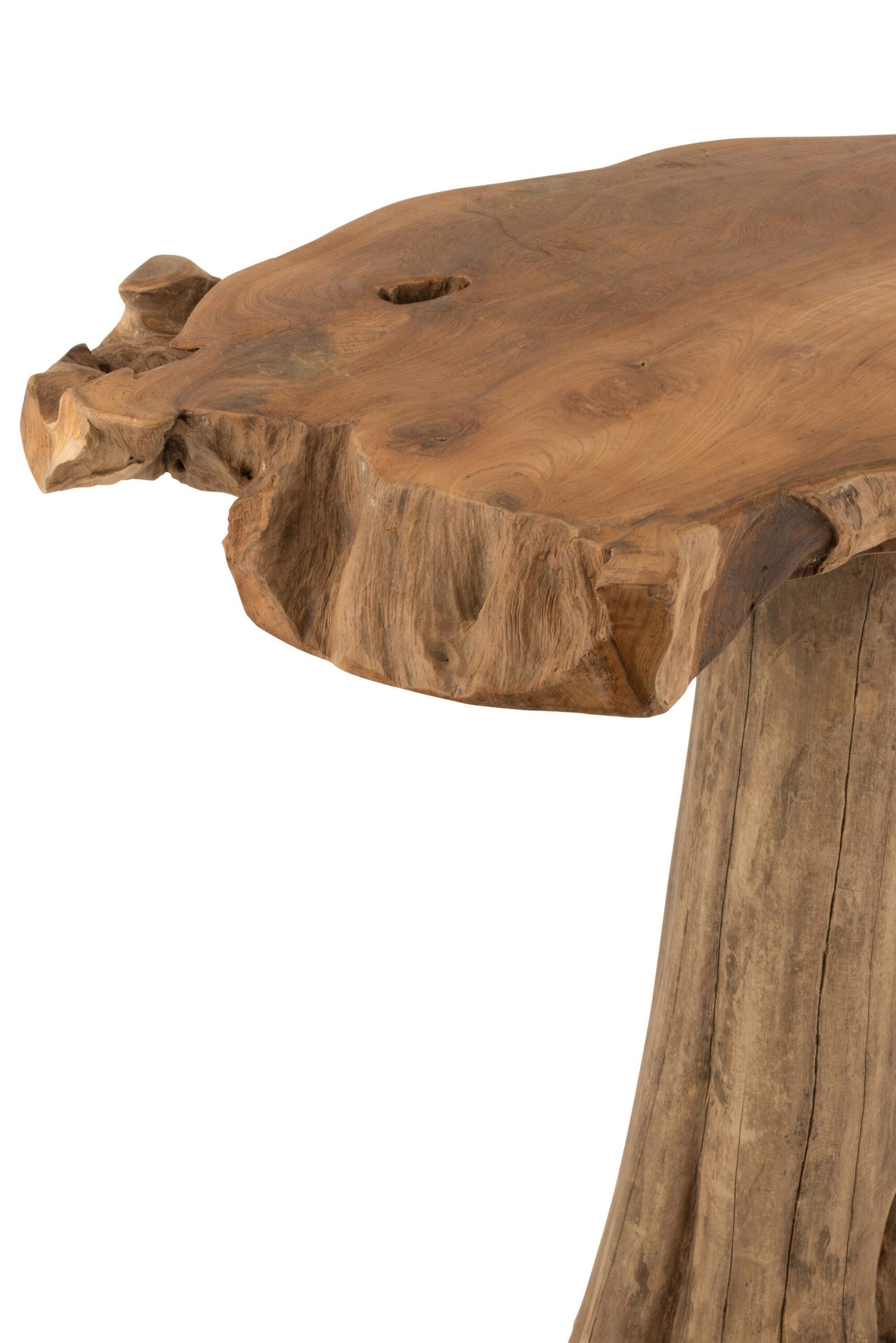 Table bois racine teck naturel - déco nature - Table de salon design - Table Bois bord irrégulier - Table pied tronc arbre