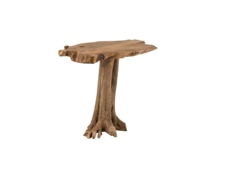 Table bois racine teck naturel - déco nature - Table de salon design - Table Bois bord irrégulier - Table pied tronc arbre