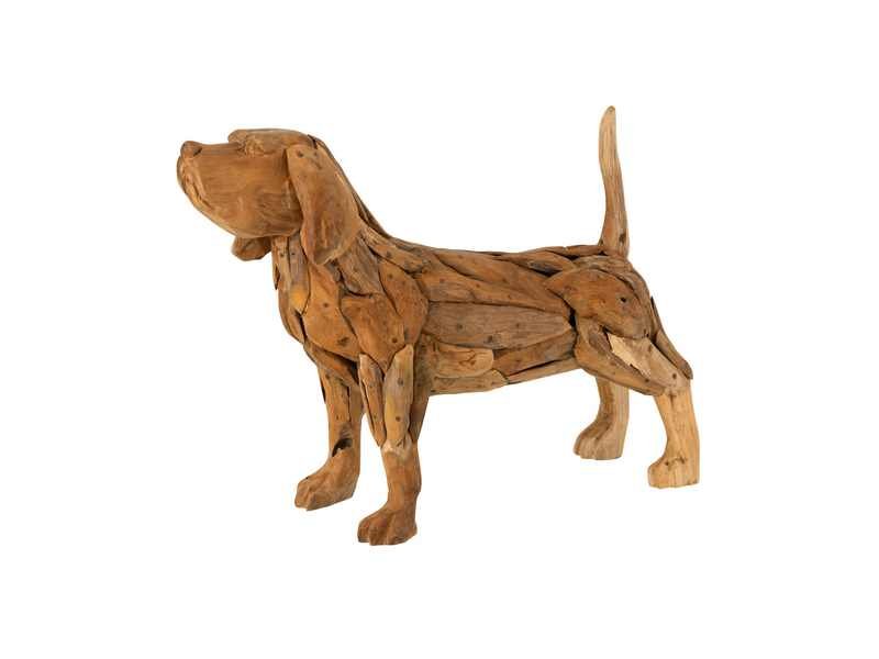 Chien Morceaux Teck Bois Naturel déco Chien Morceaux Teck Bois Naturel déco