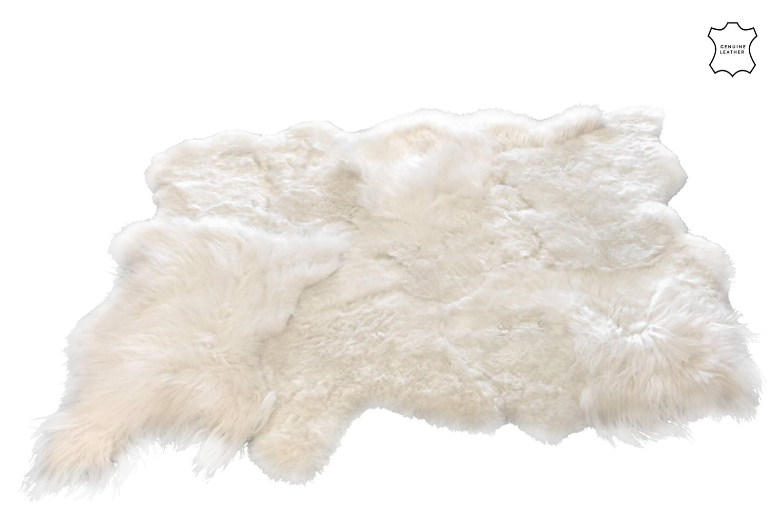 Grand Tapis Mouton Blanc Large doux fourrure Grand Tapis Mouton Blanc Large doux fourrure - Tapis intérieur animal - Peau de mouton - Mouton véritable