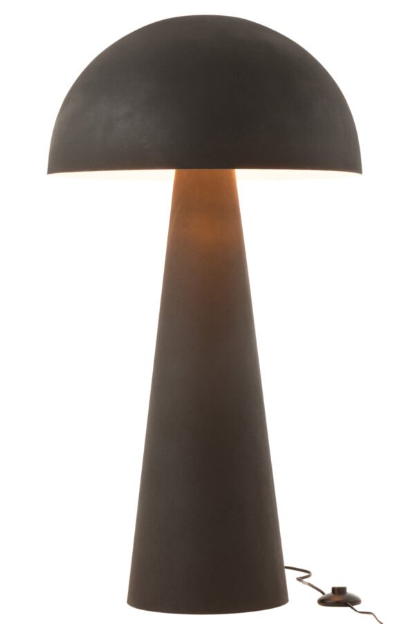 Lampe Champignon Metal Mat Noir Extra Large déco luminaire (2)