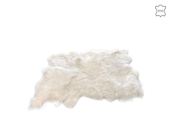 Tapis Mouton déco Blanc - Déco romantique et moelleuse - Ambiance nature - Grand Tapis Mouton Blanc Large doux fourrure - Tapis intérieur animal - Peau de mouton - Mouton véritable