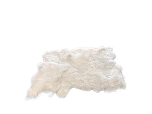 Grand Tapis Mouton Blanc Large doux fourrure - Tapis intérieur animal - Peau de mouton - Mouton véritable