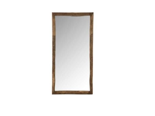Miroir déco mural rectangle bois marron grand L
