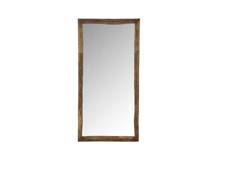 Miroir déco mural rectangle bois marron grand L Miroir déco mural rectangle bois marron grand L