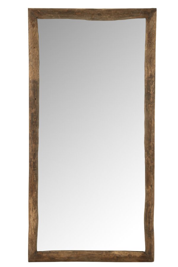 Miroir mural rectangle bois marron grand (1)