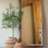 Miroir mural rectangle bois marron grand (5)