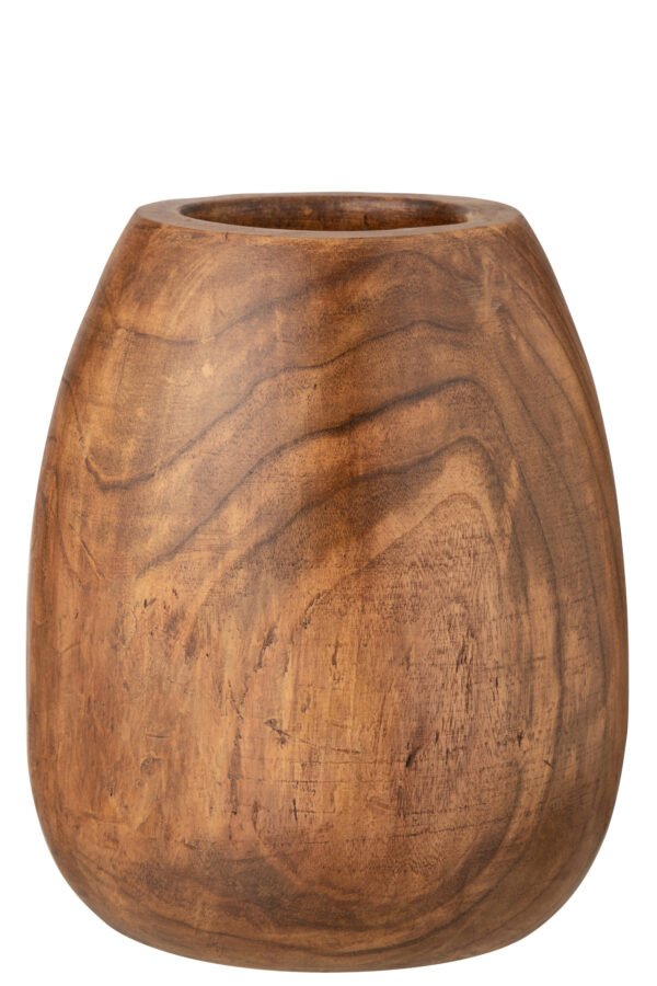 Pot brun bois déco chic
