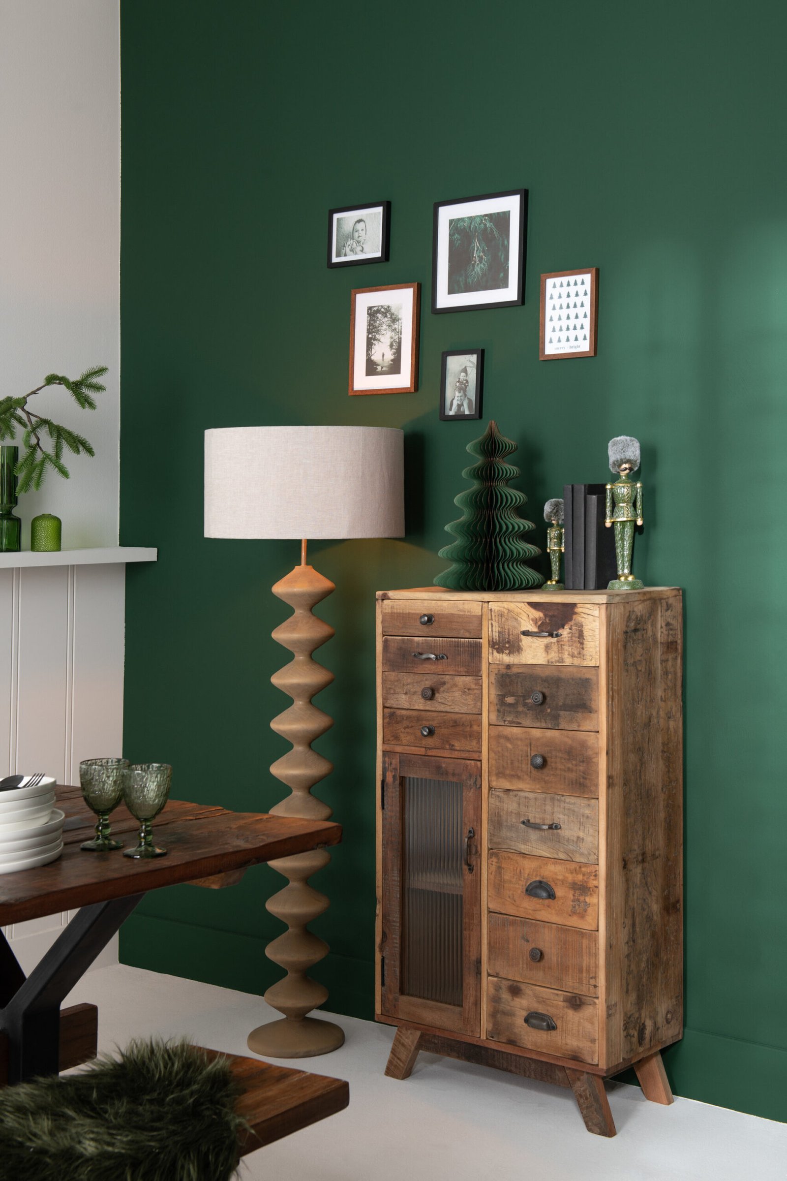 Meuble tiroir vintage Bois 4 pieds (7)