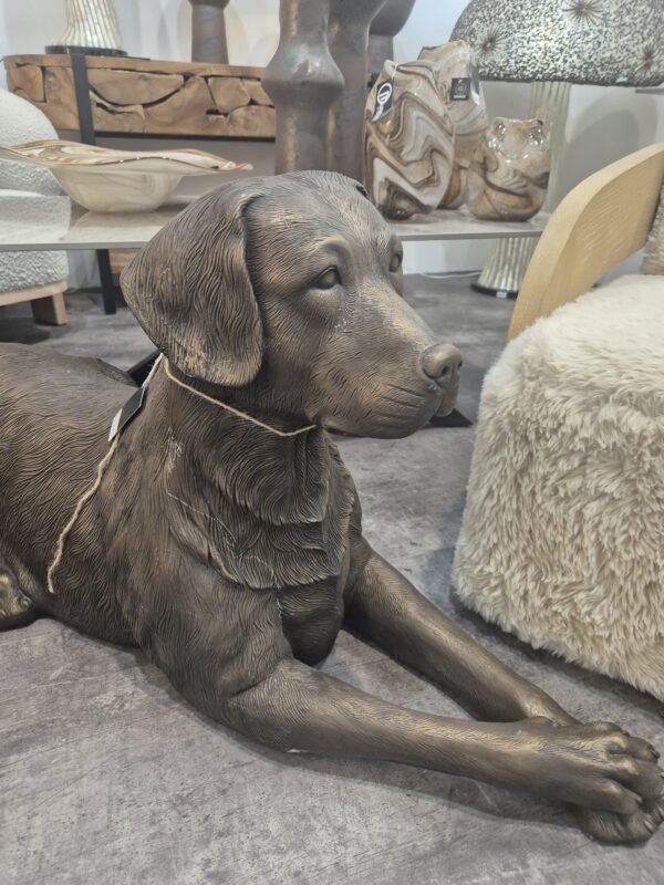 Labrador chien déco résine marron sculpture statue (2)