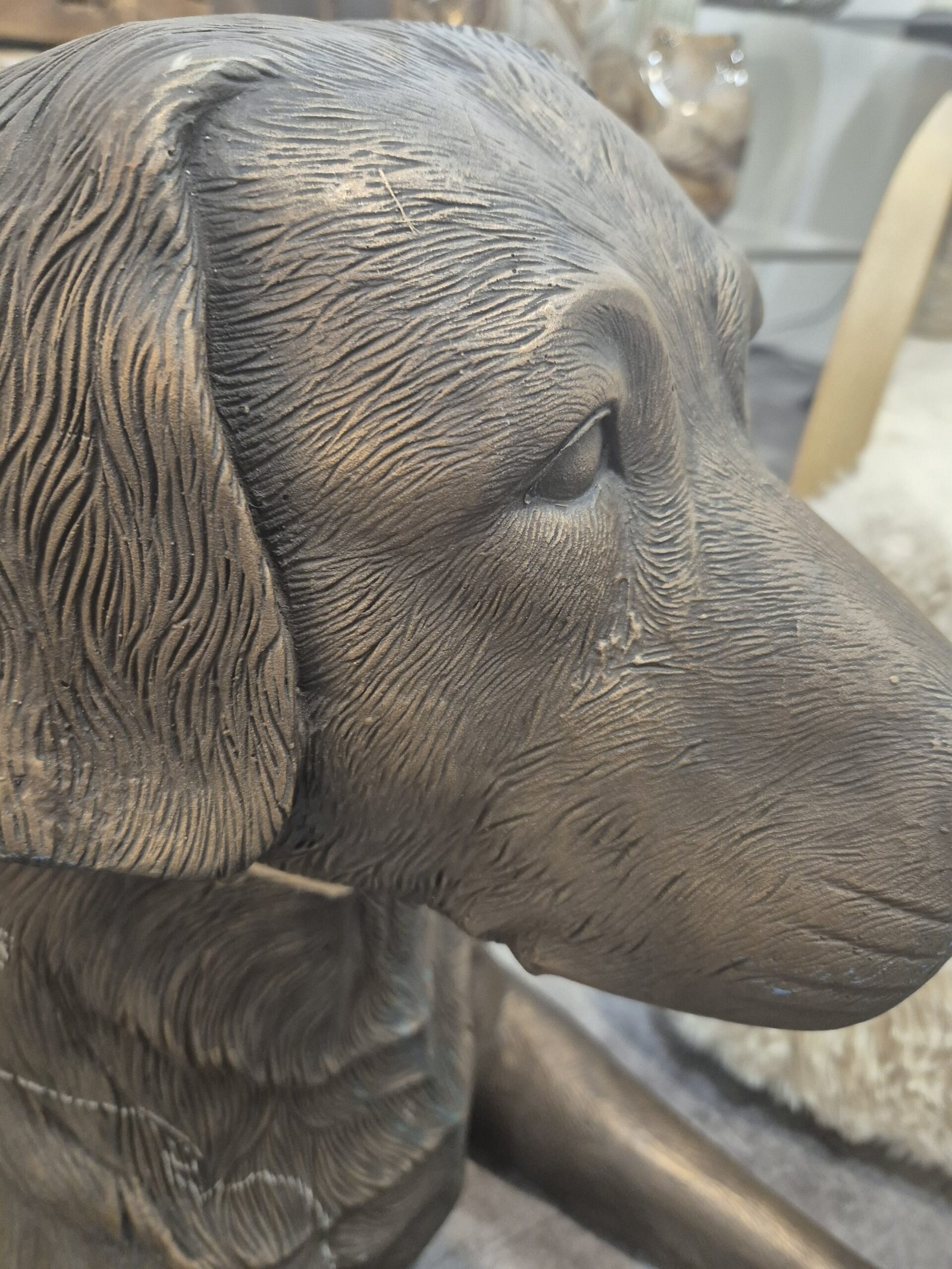 Labrador chien déco résine marron sculpture statue (3) Labrador chien déco résine marron sculpture statue (3)