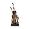 Sculpture double violons musique inox doré déco design (1) Sculpture double violons musique inox doré déco design - Oeuvre d'art déco - Décoration de salon - Décoration d'intérieure en Métal - Sculpture ornement - Maison feng shui - Cadeau déco
