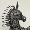 Sculpture métal Cheval déco design industrielle soudure oeuvre art engrenage vis (2) Sculpture métal Cheval déco design industrielle soudure oeuvre art engrenage vis (2)