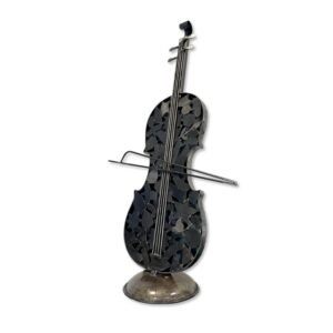 Sculpture métal Violon déco design industriel abstrait - Oeuvre d'art déco - Décoration de salon - Décoration d'intérieure en Métal - Sculpture ornement - Maison feng shui - Cadeau déco