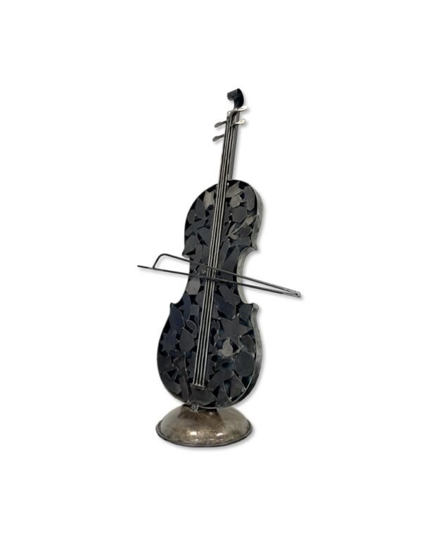 Sculpture métal Violon déco design industriel abstrait - Oeuvre d'art déco - Décoration de salon - Décoration d'intérieure en Métal - Sculpture ornement - Maison feng shui - Cadeau déco