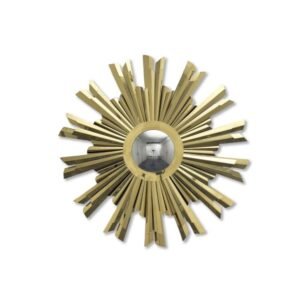 sculpture en inox Soleil doré déco mural ornement intérieur design - Oeuvre d'art déco - Décoration de salon - Décoration d'intérieure en Métal - Sculpture ornement - Maison feng shui - Cadeau déco