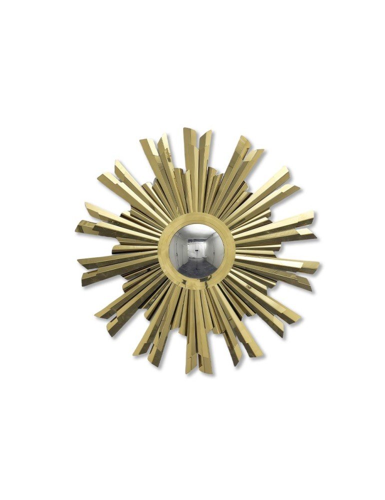 sculpture en inox Soleil doré déco mural ornement intérieur design (1) sculpture en inox Soleil doré déco mural ornement intérieur design - Oeuvre d'art déco - Décoration de salon - Décoration d'intérieure en Métal - Sculpture ornement - Maison feng shui - Cadeau déco