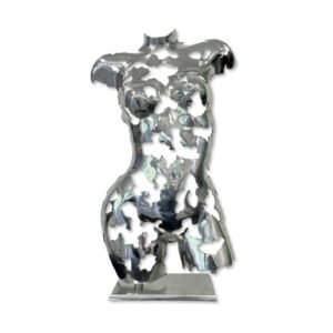 Sculpture metal aluminium buste femme nue - Déco industrielle - Décoration de salon - Décoration d'intérieure en métal - Sculpture ornement - Déco bien-être - Maison feng shui - Cadeau déco