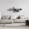sculpture tableau en inox disques design noir mural art déco (1) sculpture tableau en inox disques design noir mural art déco (1)
