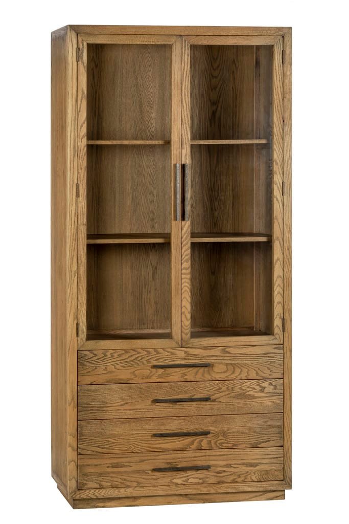 Armoire avec tiroir et casiers porte vitrée en bois chêne déco contemporaine (1) Armoire avec tiroir et casiers porte vitrée en bois chêne déco contemporaine (1)