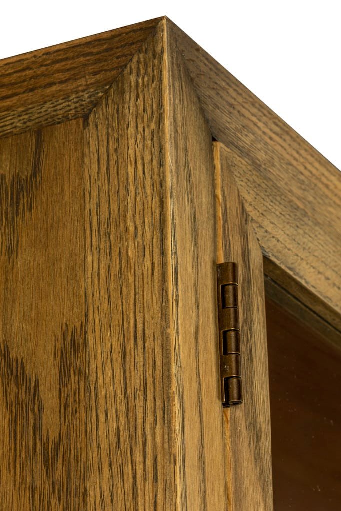 Armoire avec tiroir et casiers porte vitrée en bois chêne déco contemporaine (4) Armoire avec tiroir et casiers porte vitrée en bois chêne déco contemporaine (4)