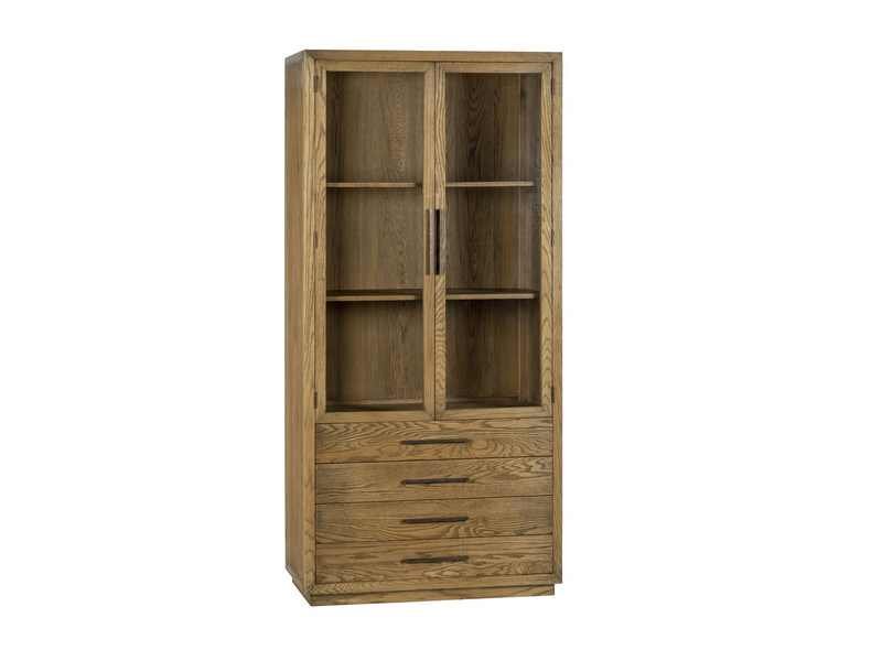 Armoire avec tiroir et casiers porte vitrée en bois chêne déco contemporaine salon Armoire avec tiroir et casiers porte vitrée en bois chêne déco contemporaine salon - Décoration d'intérieure - Mobilier intérieur
