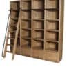 Bibliothèque en chêne et fer avec echelle déco bois pour livres 240 cm (2) Bibliothèque en chêne et fer avec echelle déco bois pour livres 240 cm (2)