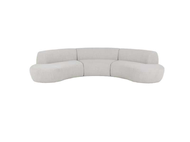 Canapé arc de cercle ovale tissu beige (2) Canapé arc de cercle ovale tissu beige - Salon zen - Décoration de salon - Décoration d'intérieure - Mobilier intérieur confort