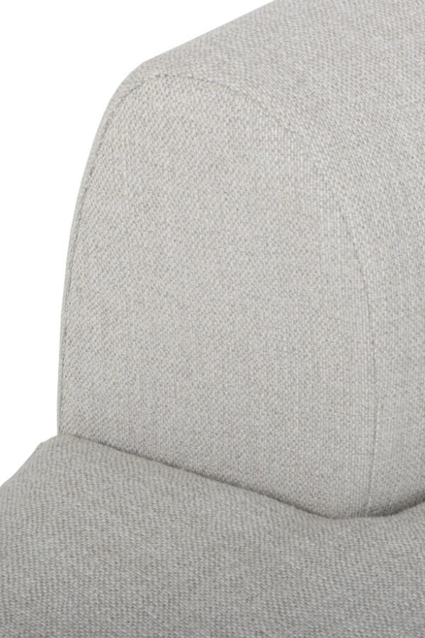 Canapé arc de cercle oval tissu beige (3)