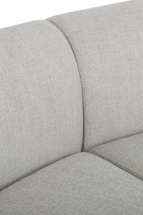 Canapé arc de cercle oval tissu beige (4)