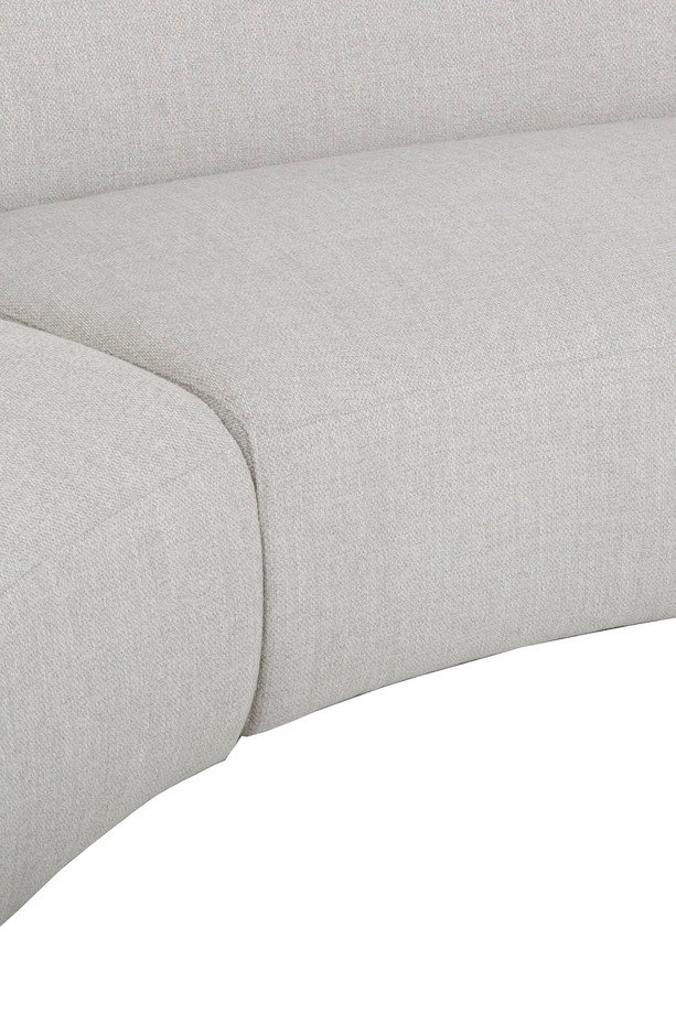 Canapé arc de cercle oval tissu beige (5) Canapé arc de cercle oval tissu beige (5)