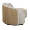 Canapé méridienne zen bois chêne au dos déco gris tissu (2) Canapé méridienne zen bois chêne au dos déco gris tissu (2)