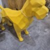 Sculpture statue Pitbull origami déco jaune design chic (2) Sculpture statue Pitbull origami déco jaune design chic (2)