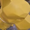 Sculpture statue Pitbull origami déco jaune design chic (3) Sculpture statue Pitbull origami déco jaune design chic (3)