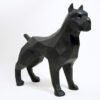 Sculpture statue Pitbull origami déco noir design résine (1) Sculpture statue Pitbull origami déco noir design résine (1)